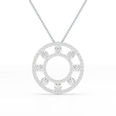 3.25 CT Round Cut Lab Diamond Pendant